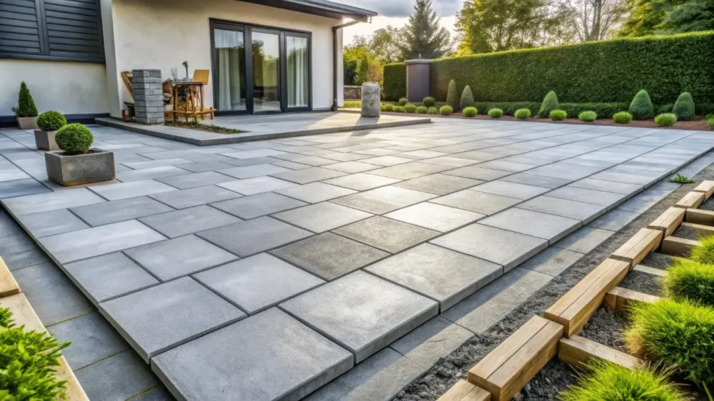 Terrasse béton à Lingreville